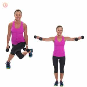How to do a Cross Behind Lunge with Lateral Raise