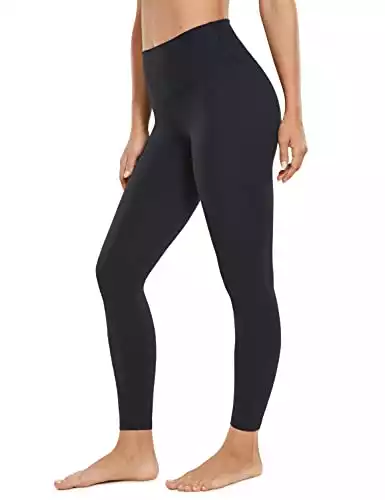 CRZ YOGA Women’s Butterluxe Leggings 25 Inches – High Waisted Buttery Soft Comfort Lounge Leggings Black Small